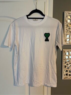 AMI Logo Embroidered Crewneck T-Shirt